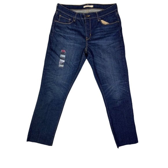 Levi's Women's Classic Mid Rise Skinny Ankle‎ Jeans, Dark Lapis Blue SZ 14 - Picture 2 of 10